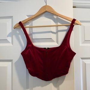 red crop top